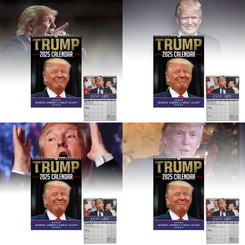 Charming Trumpinator Wall Calendar 2025 A4 Paper Perfect For Parties And Holiday Celebrations