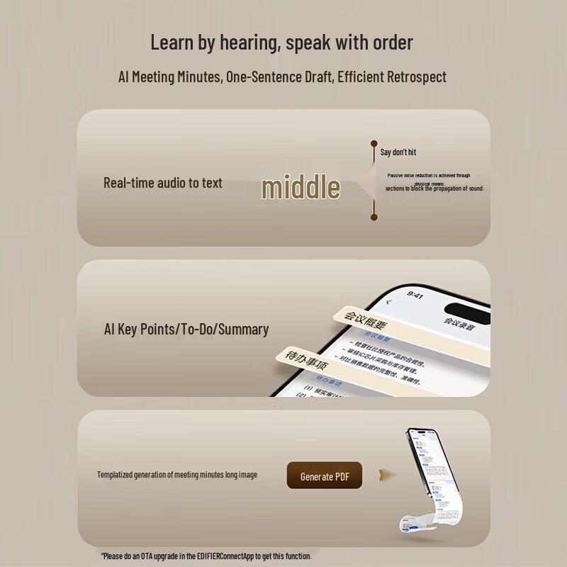 Edifier Lolli Clip AI Smart Open-Ear Bluetooth Earbuds