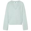 Edition P-Series Women's Deep V-Neck Cable Knit Cashmere Sweater