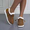 Women Flat Plush Single Shoes Female Canvas Flats Women Autumn Winter New Fashion Comfortable Casual Shoes Plus Size 36-43