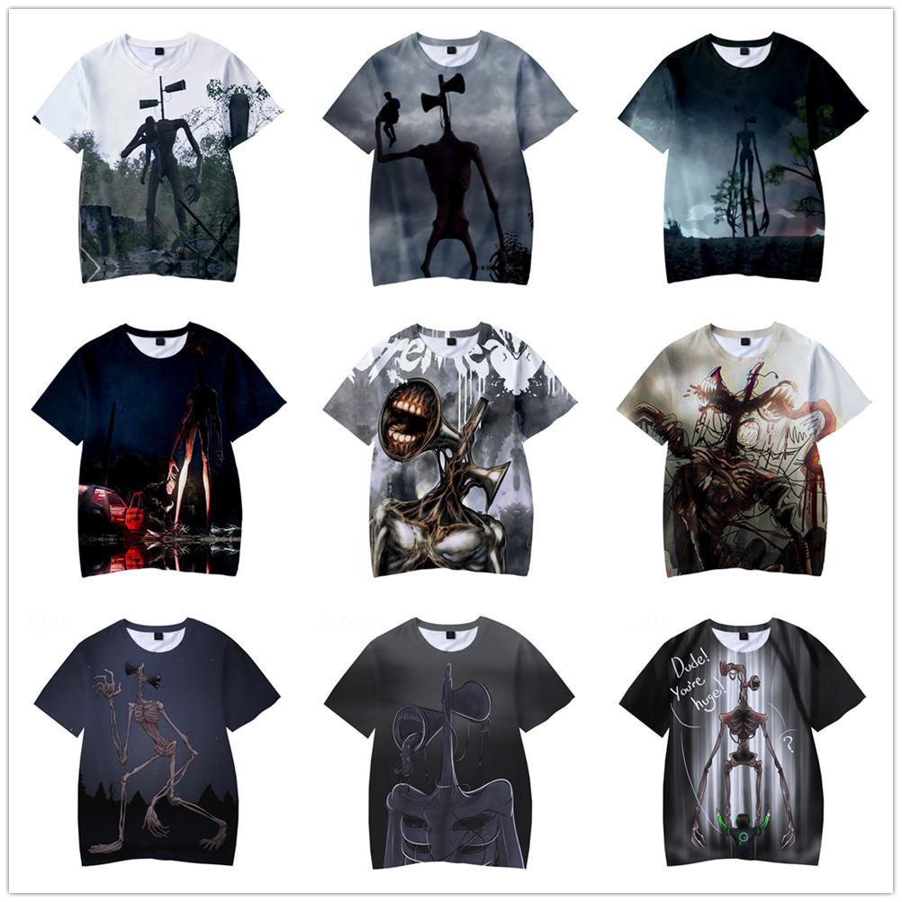 Sommer Rundhals 3D Interessante Cartoon-Muster Gedrucktes Oberteil Modisches Lässiges Kurzarm Kinder Jungen T-Shirts