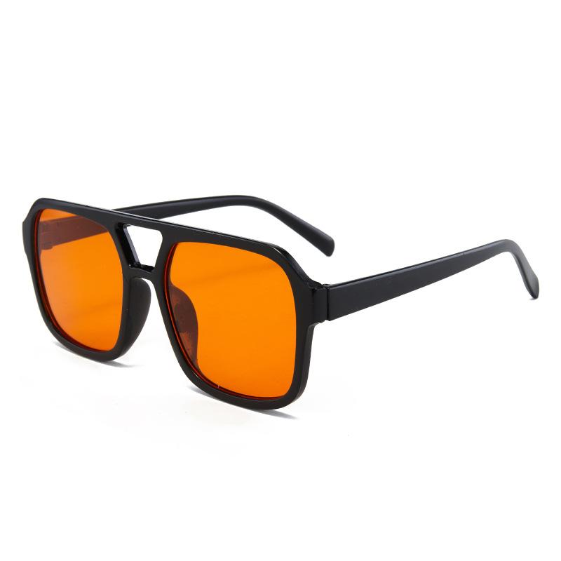 Fashion Square Frame Sunglasses Anti-Uv Travel Shades  Retro Sunglasses Beach Eye Protection Black Shades Glasses Summer Decor