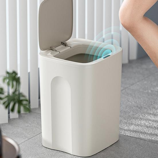 Large Capacity Garbage Bin 16L Automatic Trash Can, 12L 14L Touchless with Odor-Sealing Hygienic Hands Free Waste Lid, Motion Sensor Can for