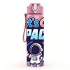 1PC Lets Go Space Astronaut 750ml Color Plastic Sports Water Bottle Leakproof Flip Straw Lid Suitable for Sports Office Home Use