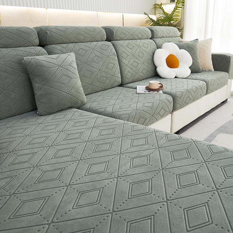 1Pcs Thicken Sofa Seat Cushion Cover Jacquard Sofa Slipcover Stretch Adjustable Sofa Cover Pets Kids Furniture Protector