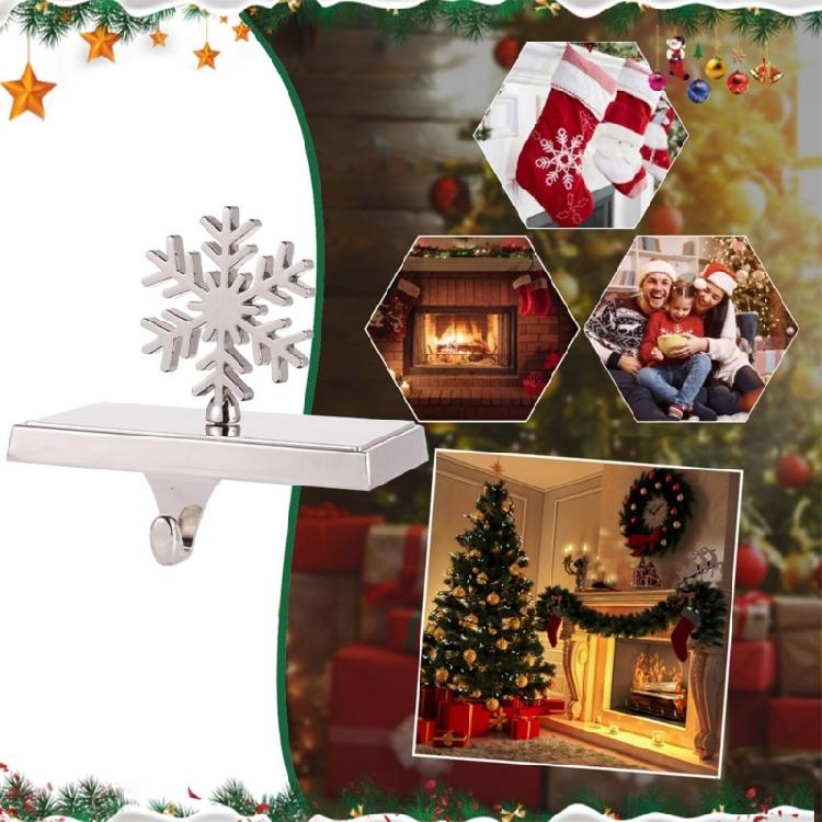 Christmas Stocking Display Hook Elegant Zinc Alloy Hook Unique Hanger with Silver Base for Christmas Stockings