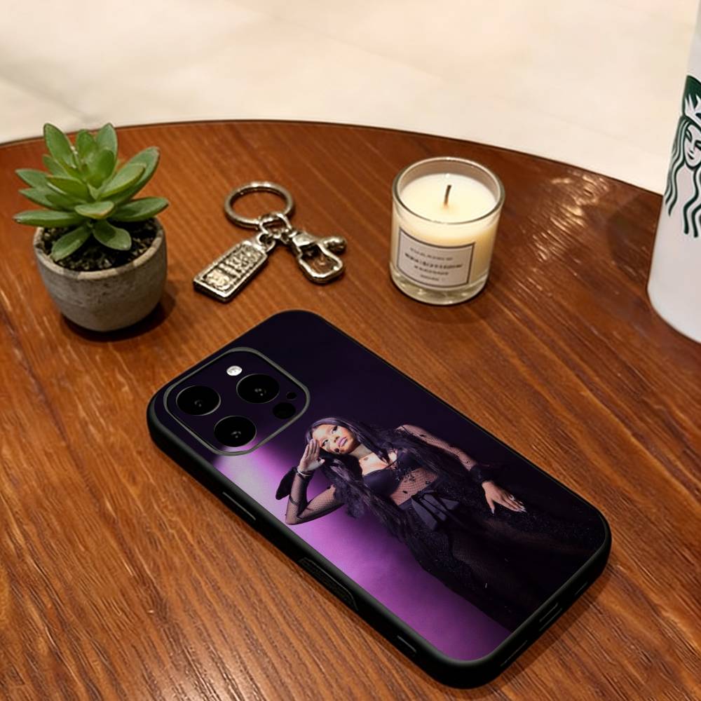 Nicki Minaj Singer Phone Case For iPhone 17, 16,15,14,13,12,11 Plus,Pro Max, Others Soft Silicone Black Cover