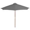 VidaXL Outdoor Parasol with Anthracite Wood Pole Sunshade Garden 44495