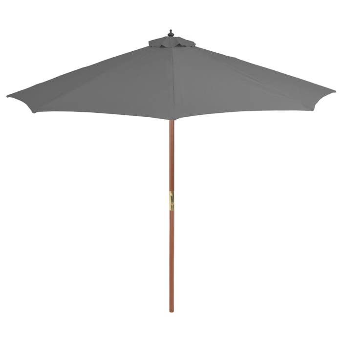 VidaXL Outdoor Parasol with Anthracite Wood Pole Sunshade Garden 44495