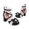 Spring New Lolita Princess Sandals Women's Summer Sweet High Heels Thick Heel Girl Lo Shoes with Skirt