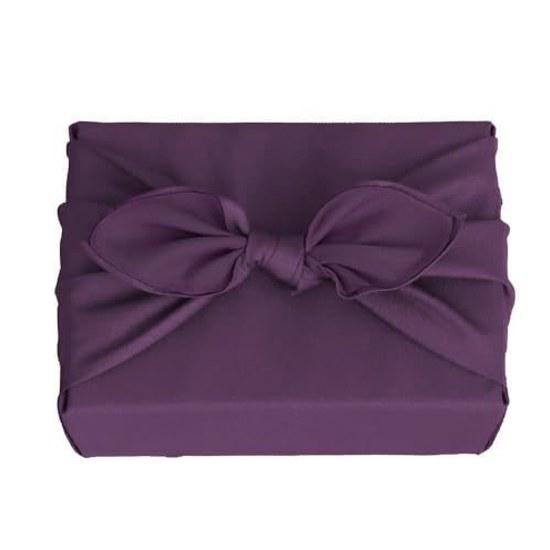 Furoshiki large size purple navy stylish plain chirimen high quality washable polyester eco bag tote kimono practice privacy cross 70 90 140cm (purple