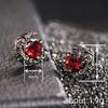 Halloween sweet and cool red heart stud earrings, moon thorns love jewelry, dark wind elegant explosion