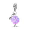 Purple Collection Charm Bead Charms copper Butterfly Tulip Snail Bead Charms Dangle Compatible With Women Bracelets Pendant Do It Yourself Fashion Jew