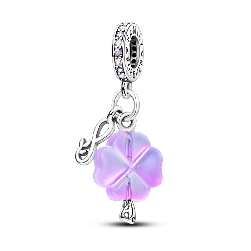 Purple Collection Charm Bead Charms copper Butterfly Tulip Snail Bead Charms Dangle Compatible With Women Bracelets Pendant Do It Yourself Fashion Jew