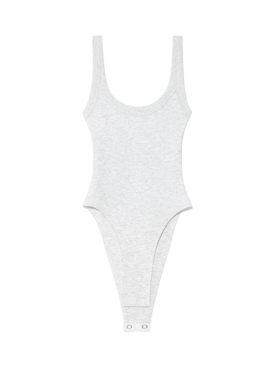 GLOWNY G Scoop Neck Bodysuit (White