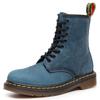 High-top Crazy Horse Blue Boots Women's Classic Retro British Style Short Boots Men's Genuine Leather Top Small Leather Shoes