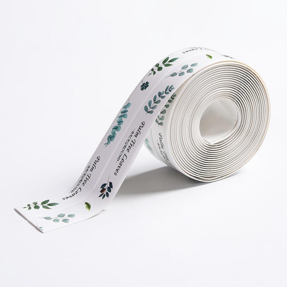 Kitchen Sink Waterproof Tape Anti Mold Sink Corner Tape PVC Sealing Strip Printed Stickers Tape Caulk Strip Self Edge