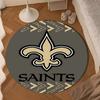 Orleans Saints Logo Round Mat, Anti-slip Circle Carpet Chair Rug For livingroom,Bedroom, Doormat Home Decor Gift Christmas Gifts