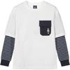 Hush Puppies Jungen Langarm Rundhals-T-Shirt mit Fake-Zweiteiler