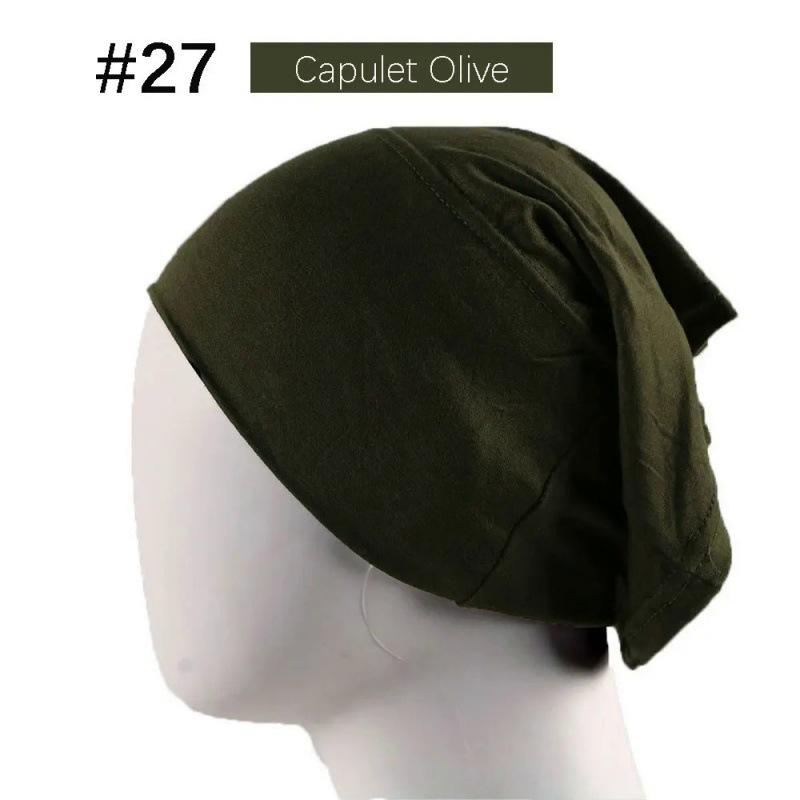 Modal Solid Color Women's High-Elasticity Mercerized Cotton Malaysian Tube Beanie Arabic Snood