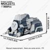 MOOXI Star Wars Mech Veicolo Cannone Carro Armato Armi Nave da Trasporto Soldati Modello Mattoncini Fai da Te Blocchi da Costruzione Assemblati Giocattolo per Bambini