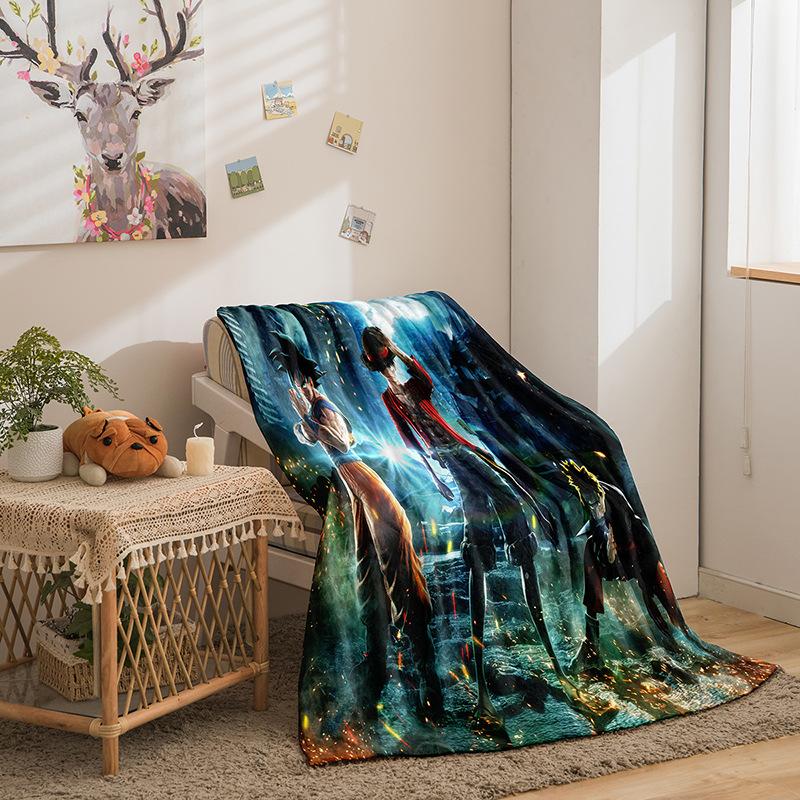 Flannel Fleece Blanket 3D Printed Sofa Blanket Thickened Blanket