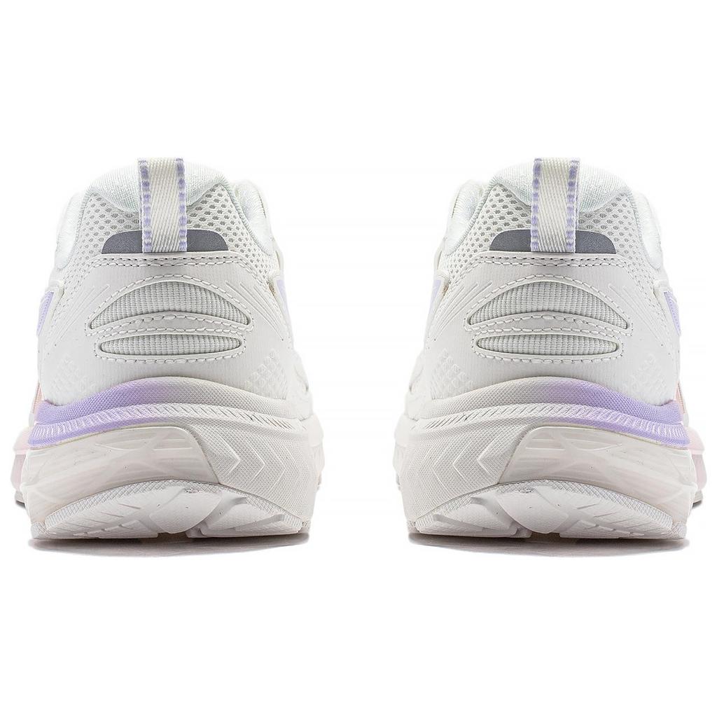 New LiNing Feather V2 Cushioning Anti Slip And Wear Resistant Low Top Running Shoes Women's Mist White ARXT022-4