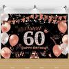 60. Geburtstag Hintergrund Frau Mann 60 Jahre Alt Geburtstagsdekorationen Partyzubehör Glitzerballons Sechzig Banner Foto Requisit