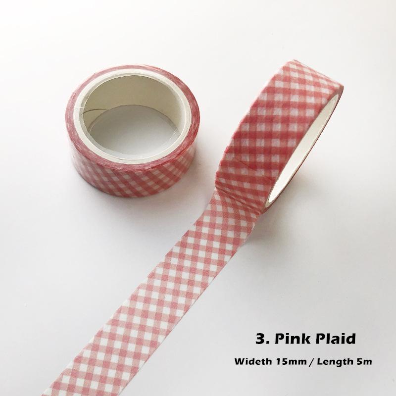 14 Design Green Plant Collection Washi Tape 15mm Leaf Fruit Plaid Mozaika Wzór Taśma maskująca Naklejka dekoracyjna