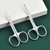 Men's Precision Grooming Scissors Set: Stainless Steel, Pointed Tip for Eyebrows, Round Tip for Nose Hair, Mirror-Polished Finish