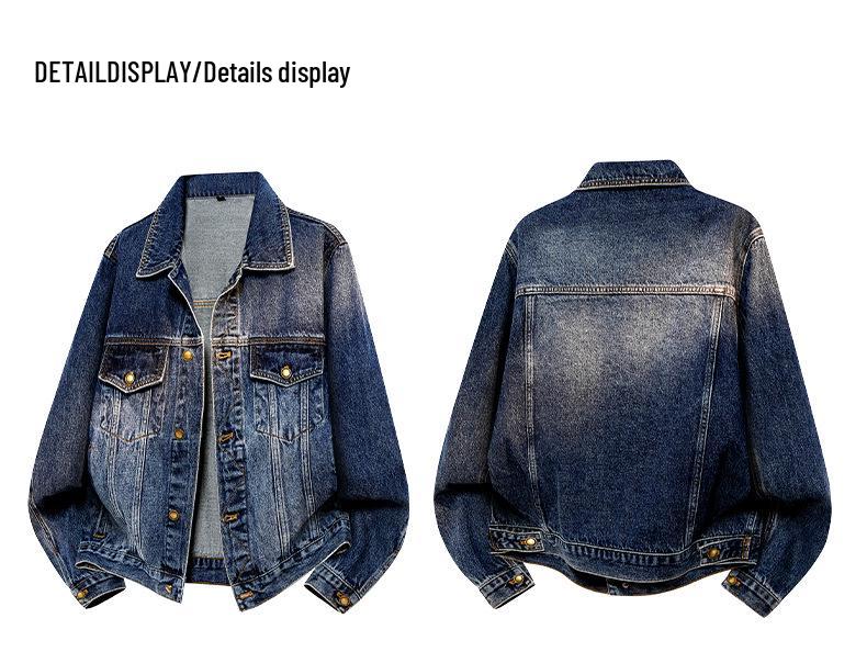 Trendy Retro American Denim Jacket: Versatile, Loose Fit for Autumn/Winter