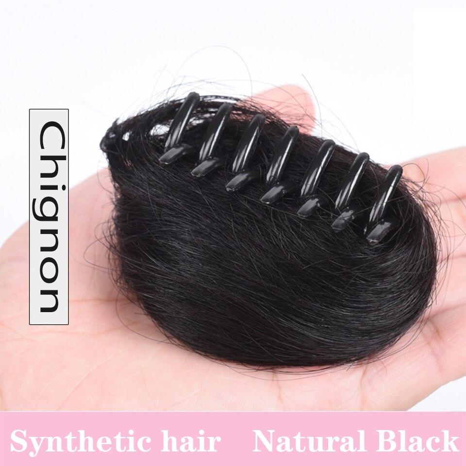 

Шиньон LUPU для девочек, натуральный черный, коричневый, прямой, неряшливый пучок для женщин и детей, пучок в виде пончика с роликом для волос 1PC как