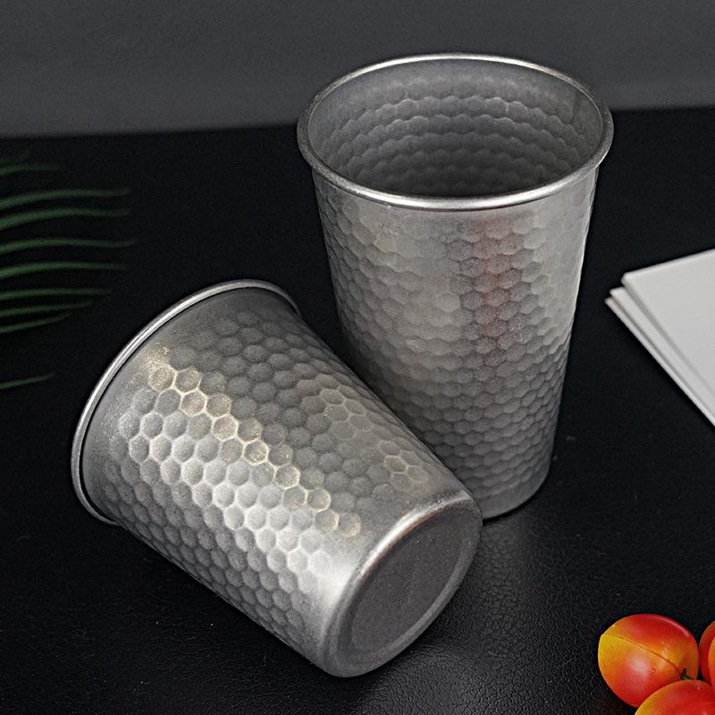 Food Grade Retro Series Imitation Old Single-Layer Cup Water Cup Tea Cup Coffee Cup Diamond Pattern South East Asia Japan And South Korea Best-Selling