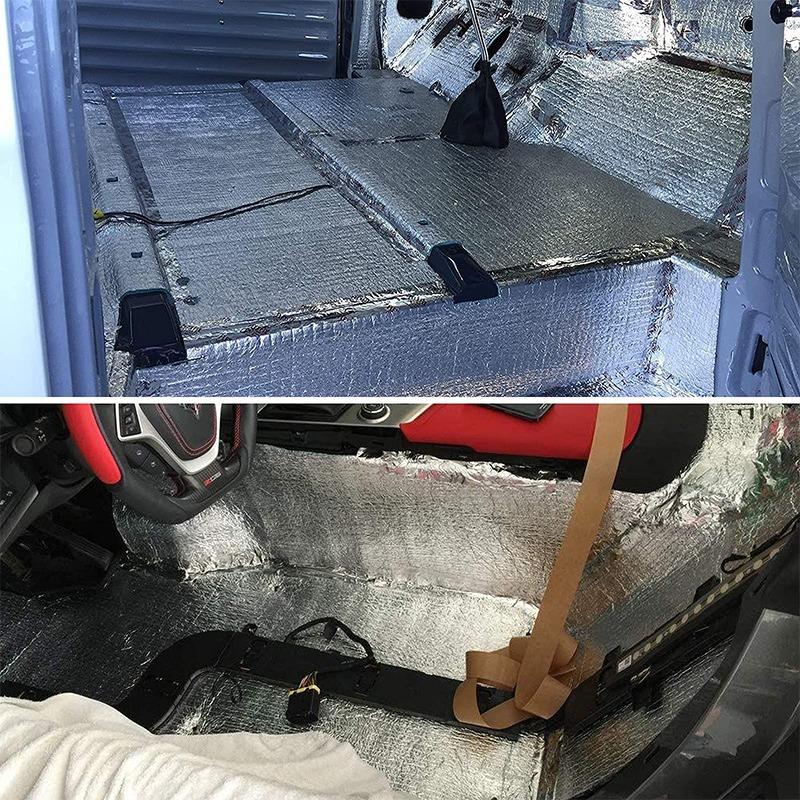 Automotive thermal and acoustic insulation foam aluminum foil self-adhesive thermal and acoustic insulation pads Automotive hood