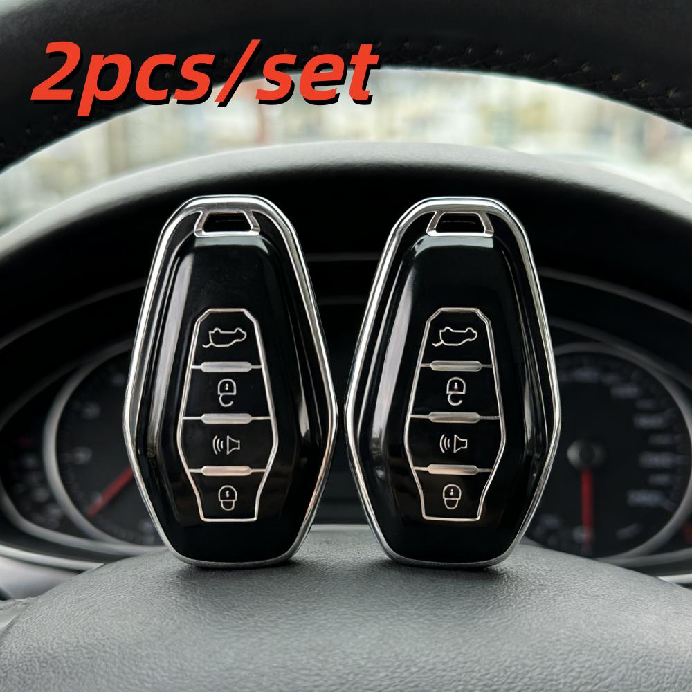 

2pcs Car Key Case Covers for Chery Jetour X70 X90 X95 Plus 2020 2021 2022 Remote Key Protector