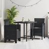 VidaXL Garden Chairs with Cushions 2 Pcs Anthracite Poly Rattan 847451