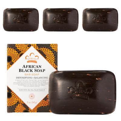 Nubian Heritage African Black Soap, 141g, 4 Pieces