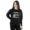 Disney Womens/Ladies Mickey Mouse Merry & Bright Sweatshirt
