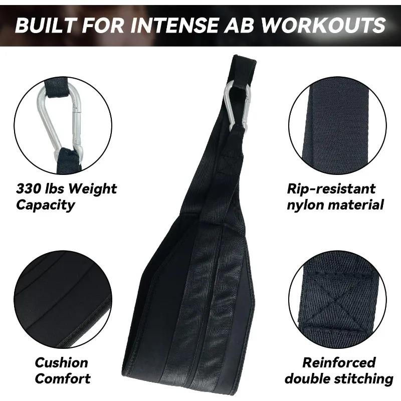Fitness AB Sling Straps Suspension Rip-Resistant Heavy Duty A Pair for Pull Up Bar Hanging Leg Raiser Gym Home Fitness Equipment