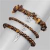 Pack Of 3 Trendy Star And Moon Pendant Bracelets For Women Fashionable Crystal Alloy Writ Chain Jewelry