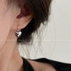 Gold love unique earrings women's new popular light luxury high-end heart earrings temperament stud earrings