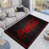 Red Black Splash Coca Cola Logo Non Slip Floor Rug Retro Vintage Drink Brand Washable Indoor Living Room Bedroom Decor Area Carpet