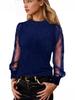 2026 European Glitter Long Sleeve Women's Casual Loose Round Neck T-shirt Top