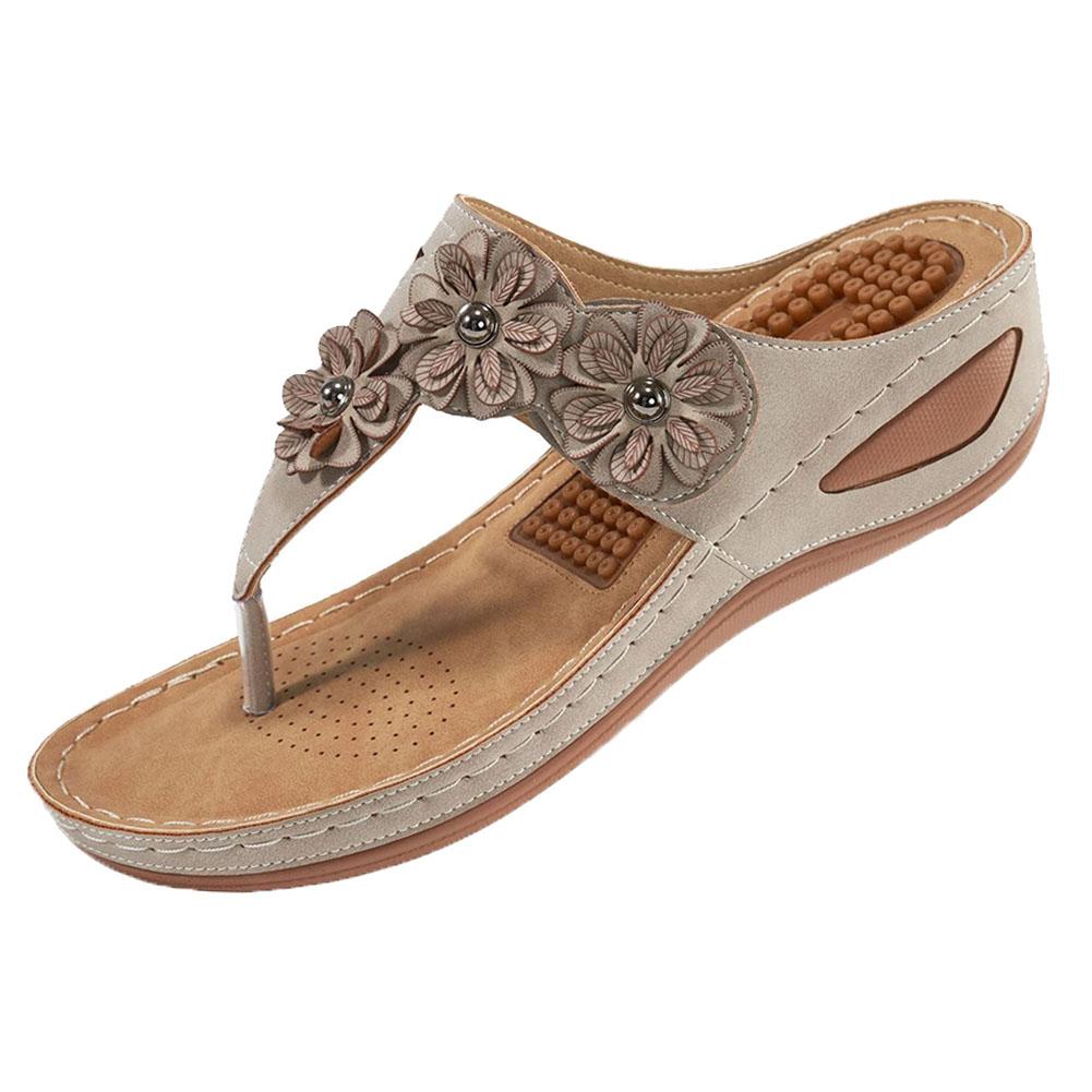 

Новые летние женские сандалии, износостойкая нескользящая верхняя обувь с говяжьим сухожилием и толстой подошвой, пляжная обувь с зернистой текстурой 36 бежевый