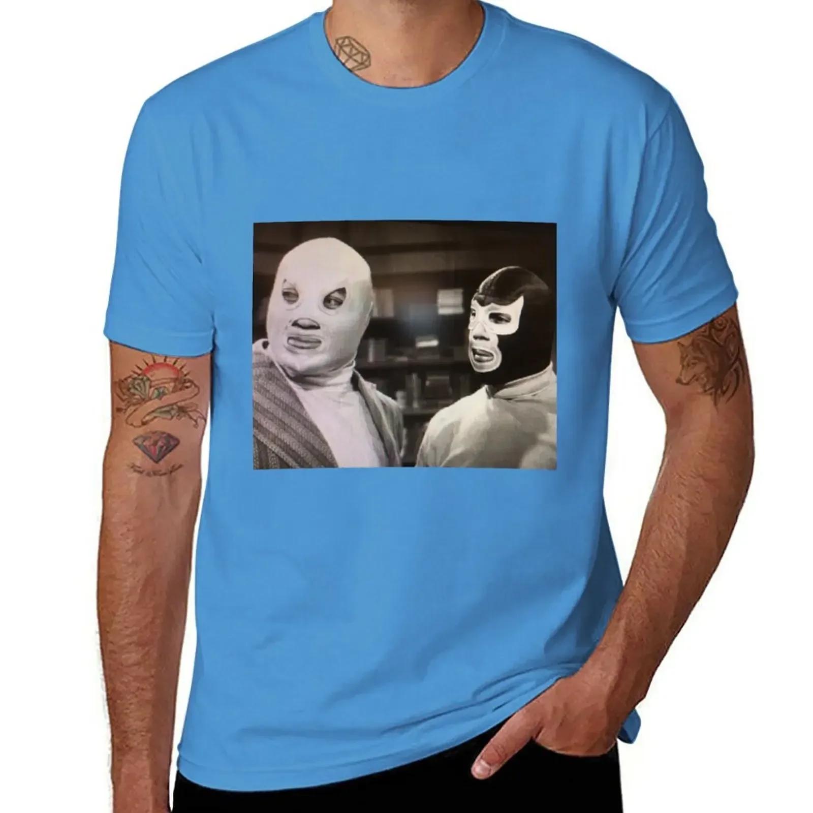 El Santo y Blue Demon T-Shirt sweat heavyweights t shirt men XL