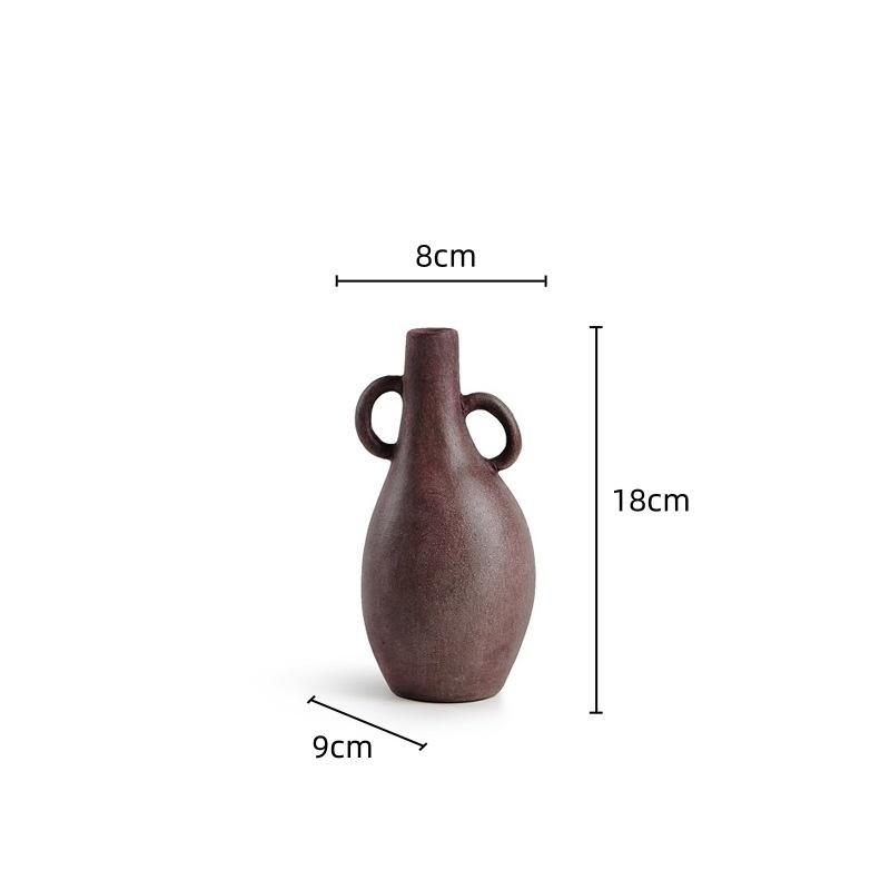 

Ceramic Vase Geometric Irregular Shapes Stoneware Flower Vase Vintage Art Craft Ornaments Home Decoration Accessories