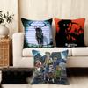 Cushion Cover Silky Short Plush Home Sofa Cushion Cover - Invisible Zipper Home Decoration Haunted-S Hotel