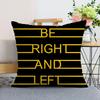 Nordic Modern Yellow Plush Throw Pillow Cover - Single-Sided Print Home Decor Cushion.