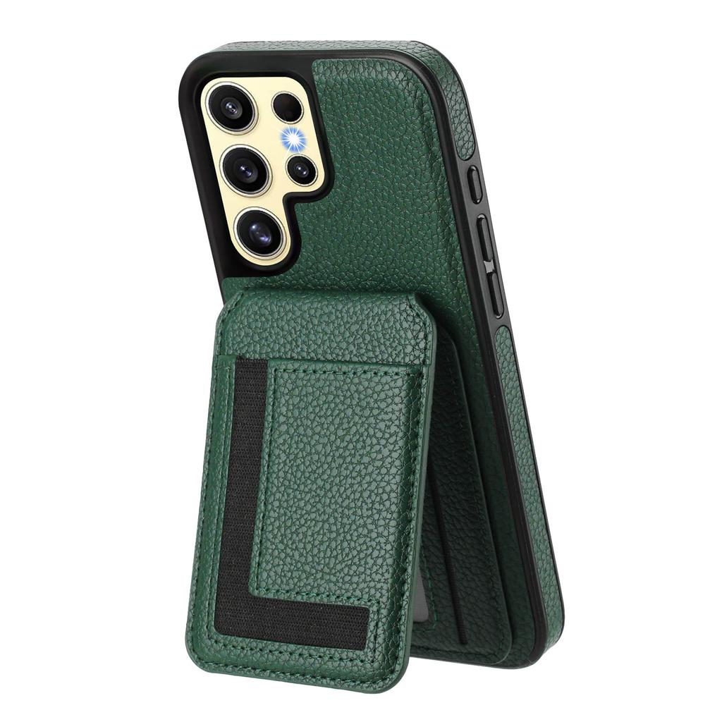 Magsafe 2-i-1 Avtagbart Plånboksfodral för iPhone 16 med Kortinnehavare Magnetiskt PU-läder Fodral med Lock Stativ Kreditkortsplatser för Samsung Galaxy S25 S24 S23