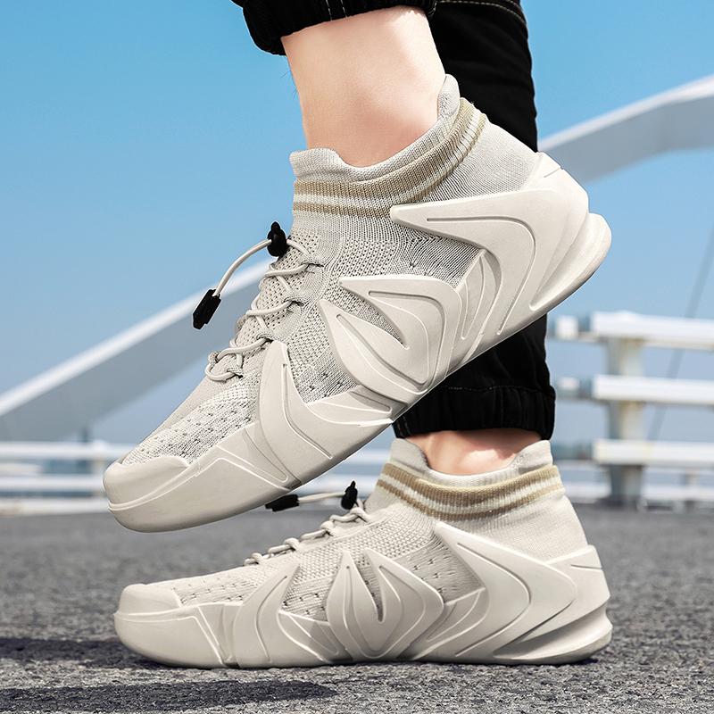 Men’s Sports Shoes Running Sneakers Students Jogging Shoes Green Lightweight Walking Socks Shoes Over Sized